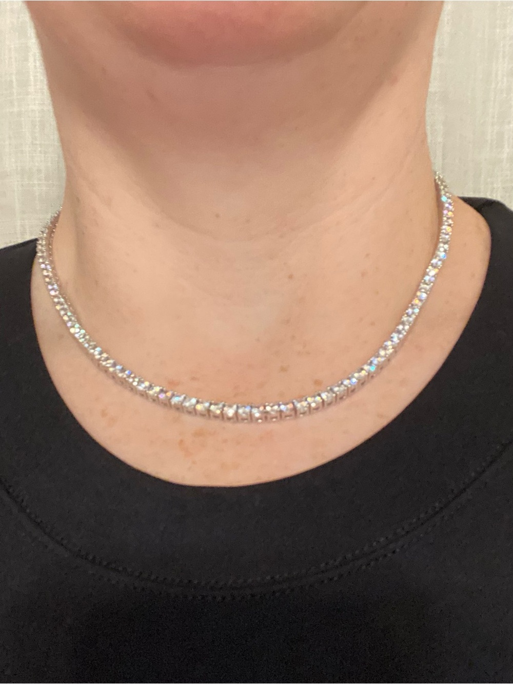 Moissanite Tennis Choker Necklace